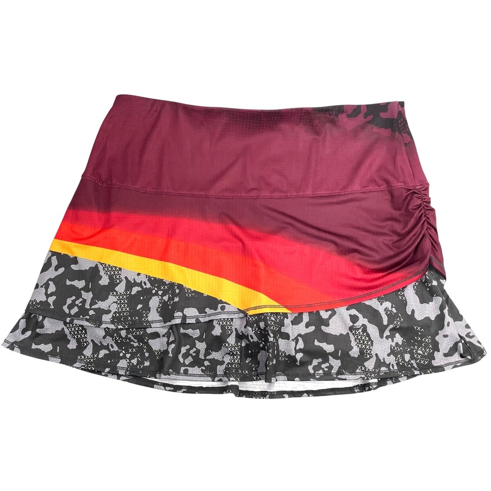 Lucky in‎ Love camo sunset colorblock skorts skirt Size XXL pickleball tennis